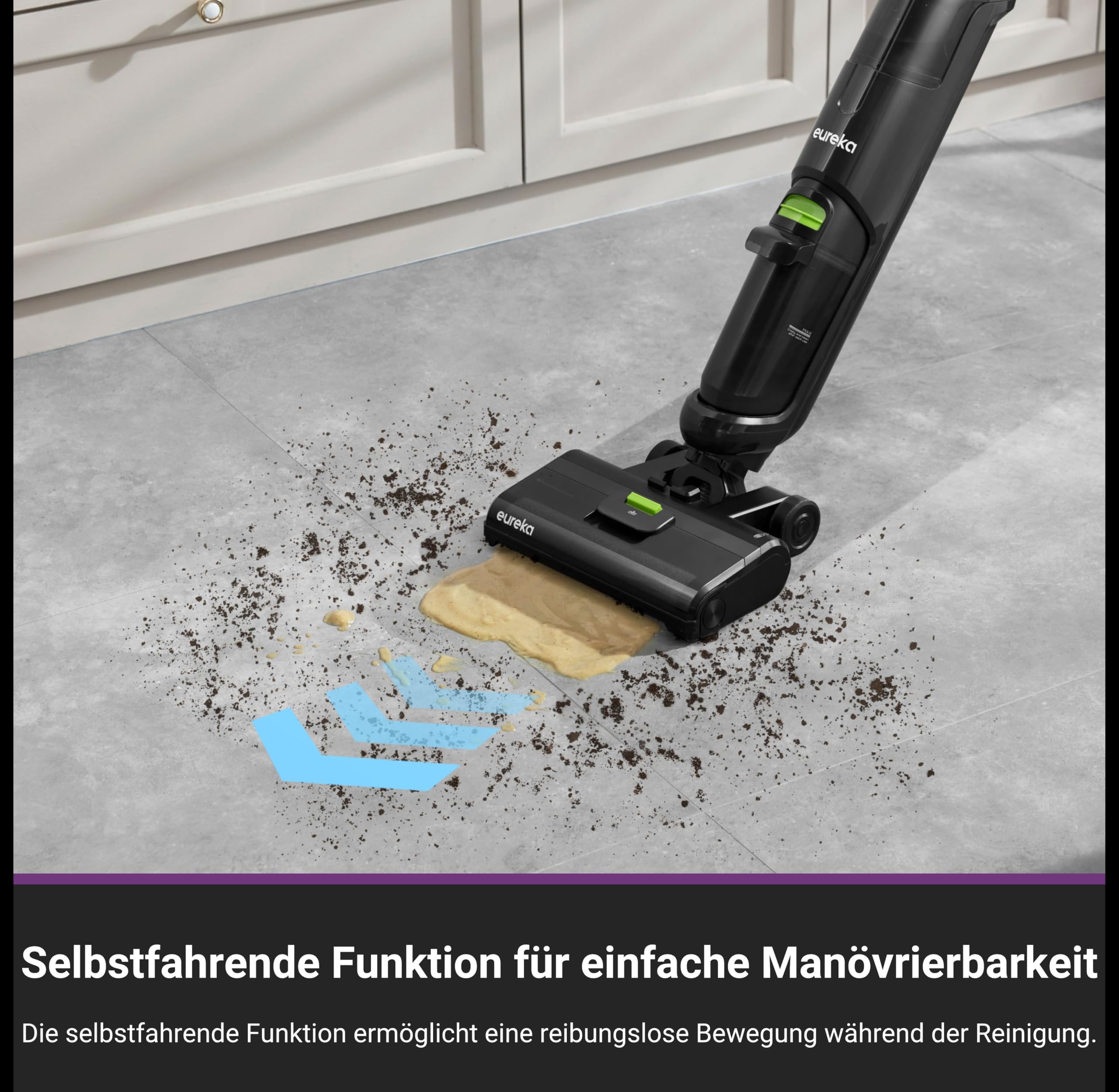 Eureka NEW400 Gen2, Nass-& Trockensauger, Selbstfahrender Nass- und Trockensaugervereinfacht, Staubsauger mit Wischfunktion, Saugwischer