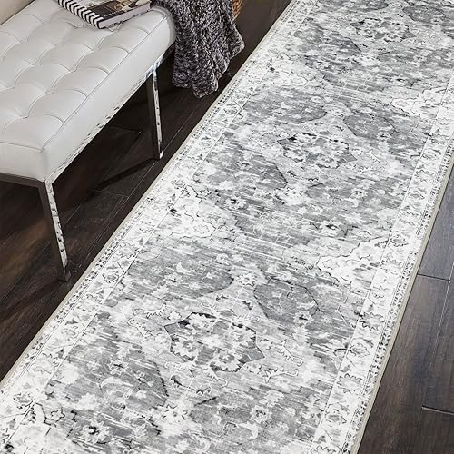 Miniatura 6 de Alfombra de pasillo lavable, de 2 x 10 pies, para pasillo, lavandería, cocina, entrada, baño, alfombra antideslizante con respaldo de goma,