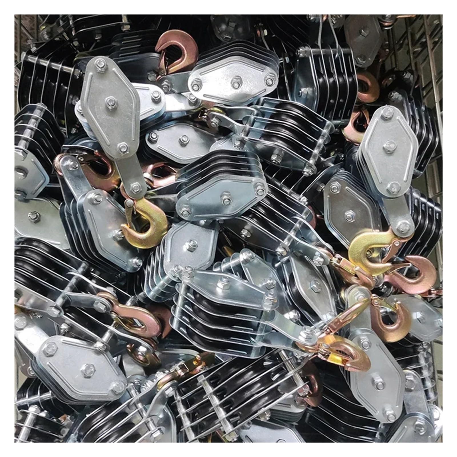 270 ° drehbare Seilrolle mit Haken aus Zinklegierung, robuster manueller Hebebügel, hochfester Polyethylen-Block, 997.9 kg Hebevorrichtung für effiziente Lasthandhabung