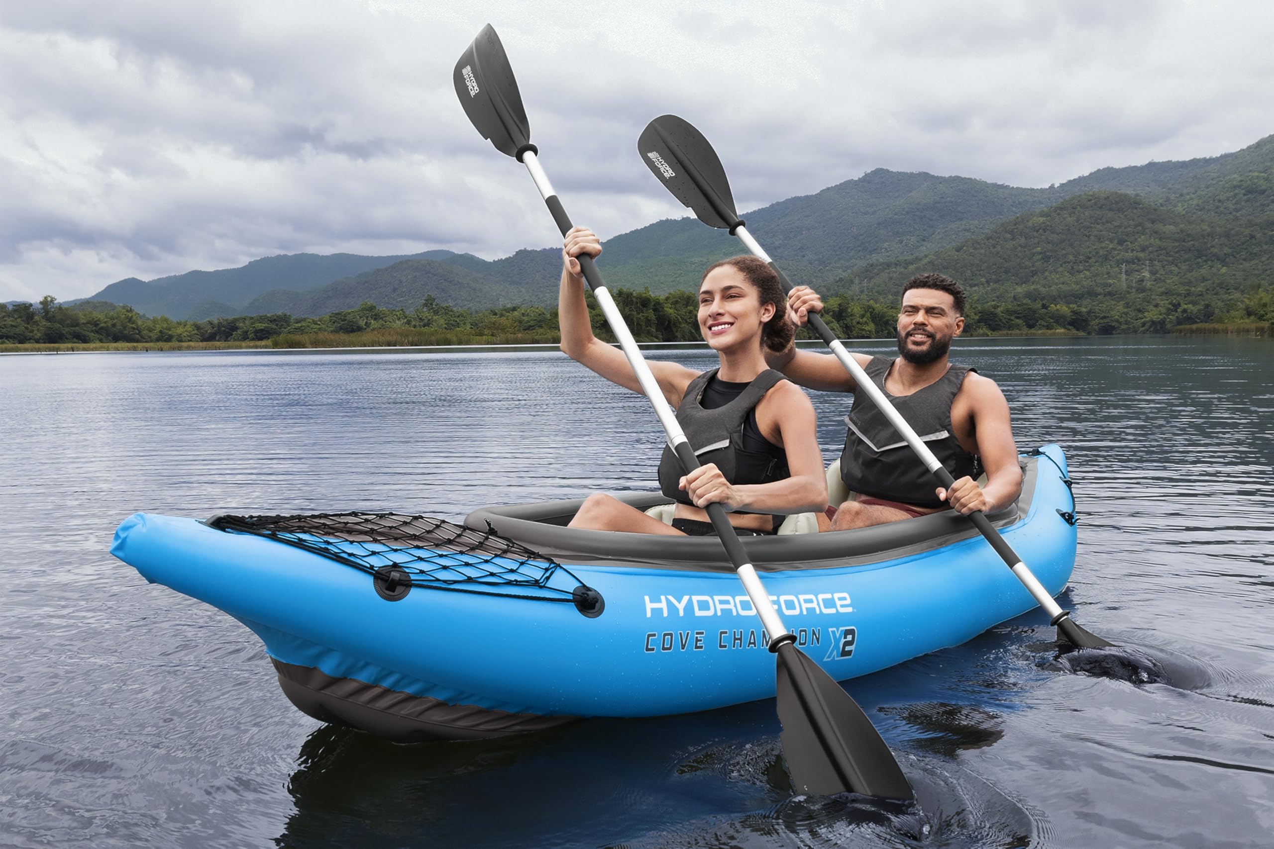 Bestway Hydro-Force Cove Champion X2 Kayak Inflable 2 Plazas con Bomba y Accesorios