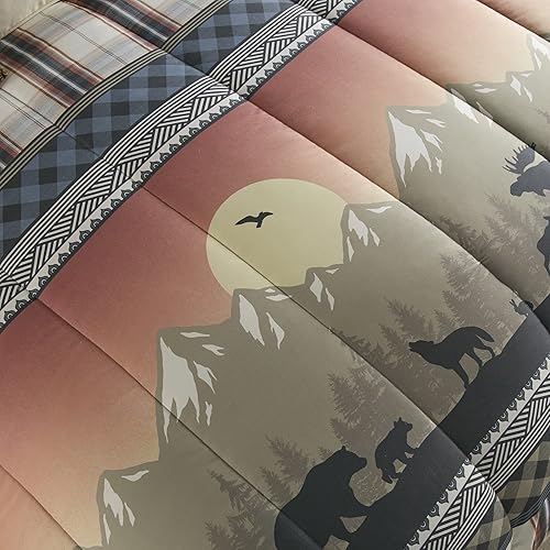 Miniatura 4 de Donna Sharp Juego de ropa de cama con diseño de camino matutino, juego de 3 piezas, incluye un edredón y dos fundas de almohada, perfecto para