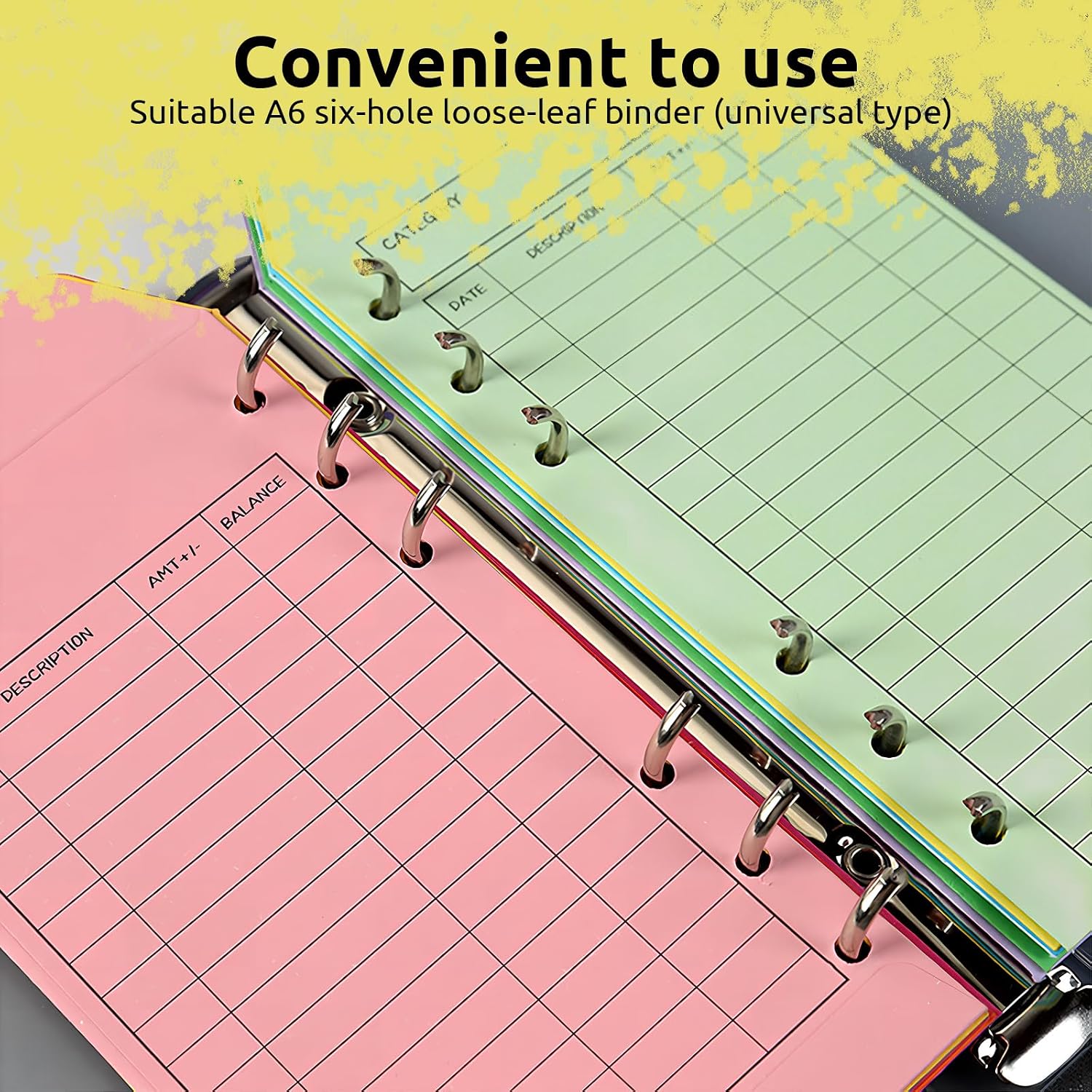 12Pcs Budget Envelopes, 6-Hole Money Envelopes for Cash, Colorful Cash Envelopes for Budgeting Binder Wallet Saving System, Monthly Weekly Tracking Budget Planner Sheets, 6.4 x 3.4In image 5