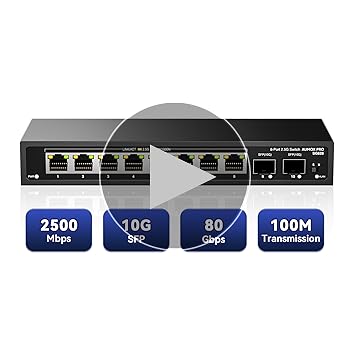 Amazon.com: 10 Port 2.5Gb Unmanaged Ethernet Switch with 8