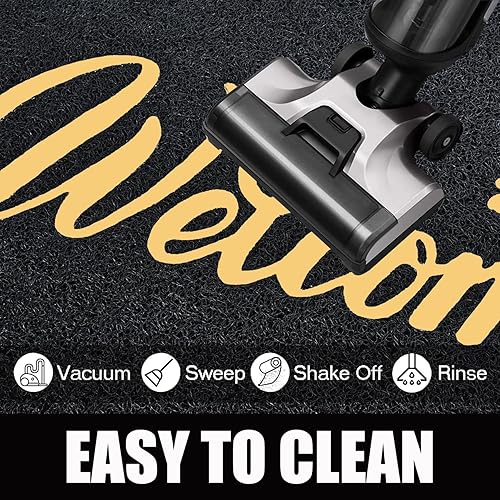 Miniatura 5 de T.HENV Felpudo de bienvenida, tapete antideslizante resistente para exteriores e interiores, para puerta delantera, felpudos exteriores para entrada
