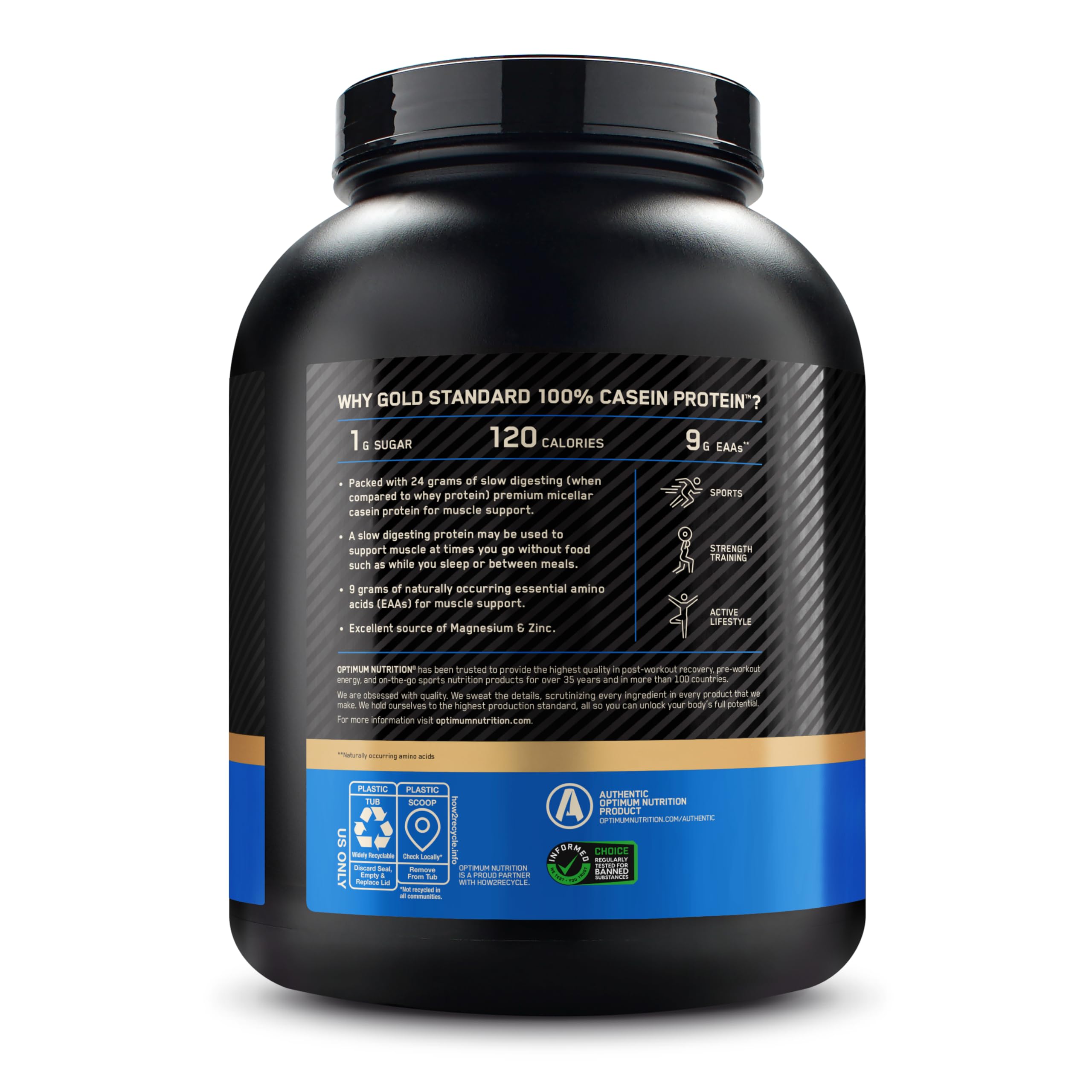 Optimum Nutrition Gold Standard Casein Protein Powder Chocolate Supreme 4LB — Amazon image 12