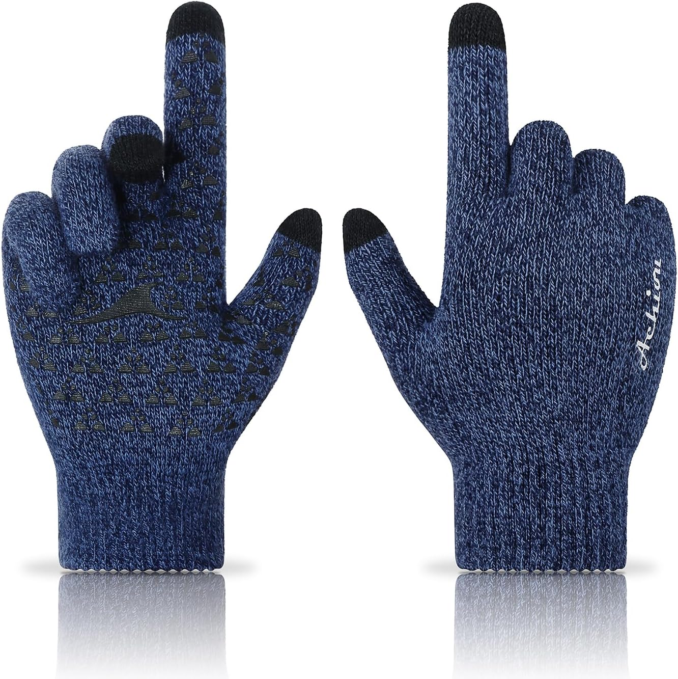 Achiou Winter Gloves, Gloves for Men Women, Upgraded Touch Screen Texting Warm Running Gloves with Thermal Soft Knit Lining