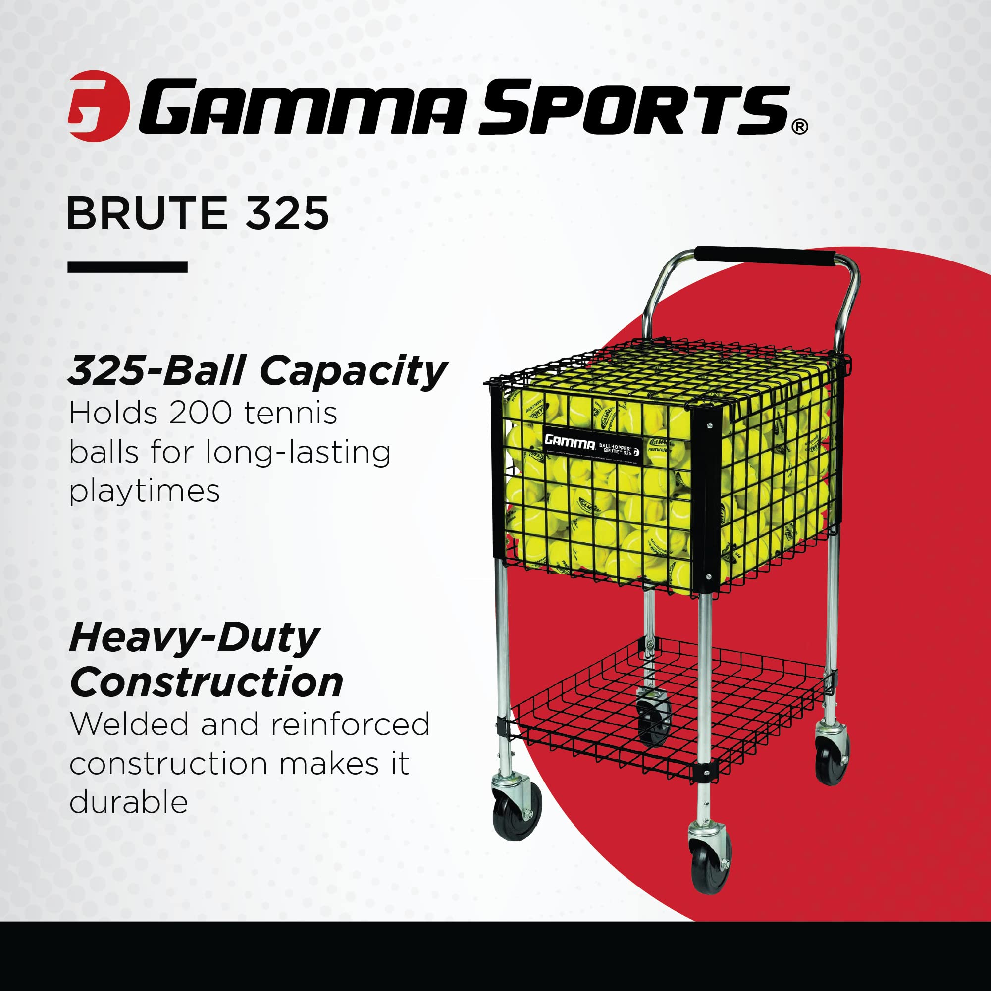Gamma Sport Premium Tennis Lehre und Travel Körben – Einzigartige Sportausrüstung, EZ Tragetaschen, tragbare Designs, ideal Training Ball Zubehör