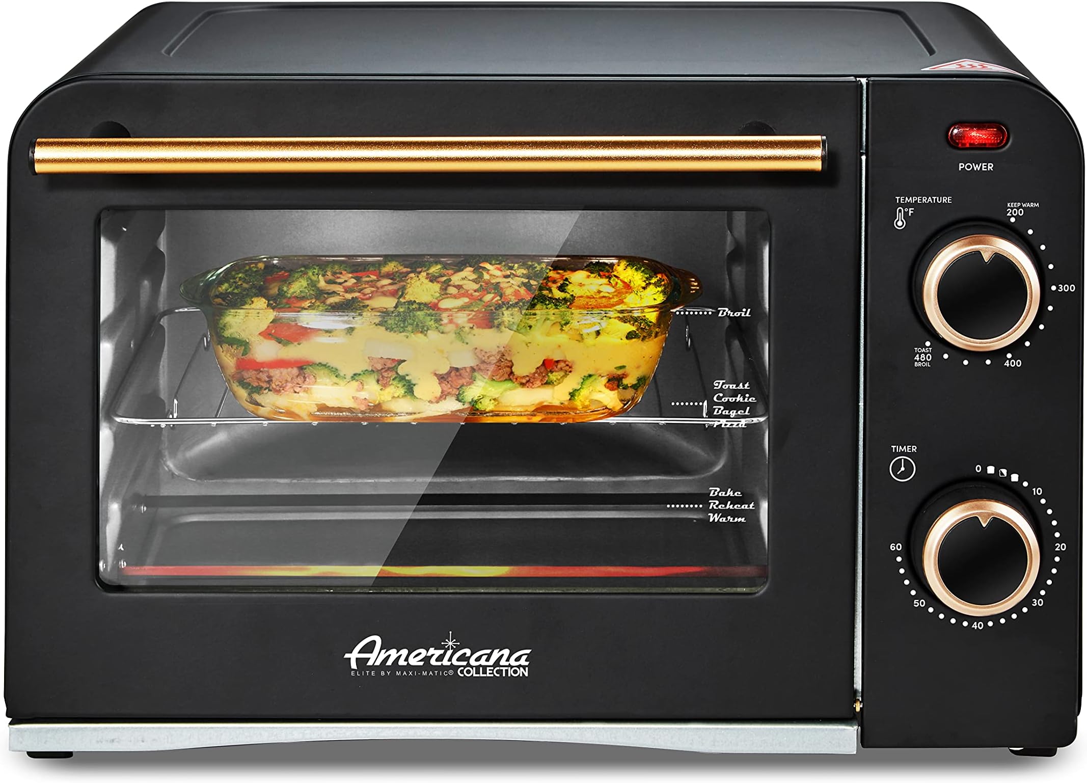 Elite Gourmet Americana ETO1200BL Vintage Diner 50’s Retro