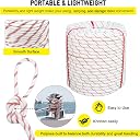 White Tech 12mm Climbing Static Rope Nylon 30 KN Breaking High Strength Industrial Safety Rope, Hiking Climbing Fire Escape Rappelling Construction Height Ideal (12MM 50MTR) gallery image