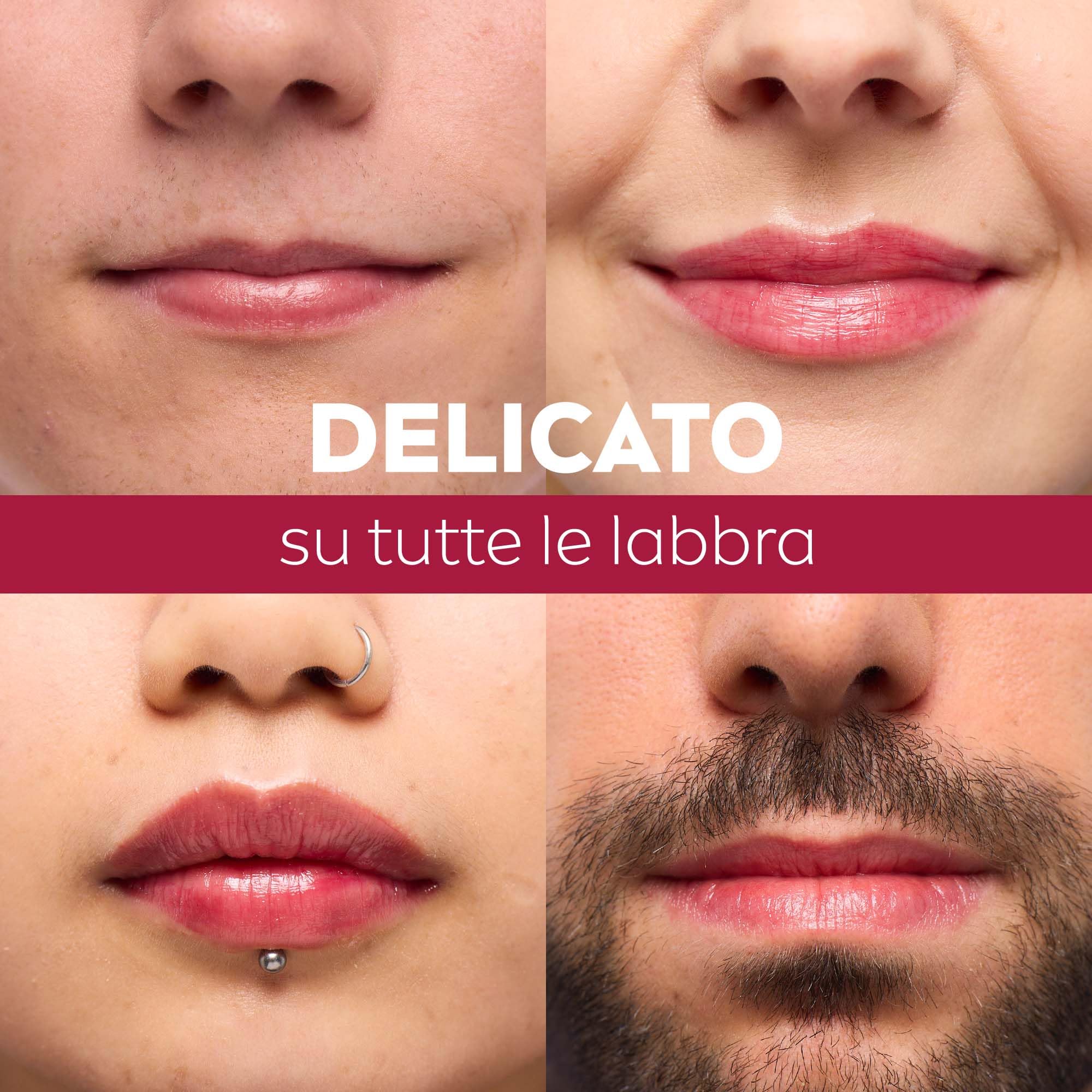 Labello Glowy Lips Berry + SPF 30 10 ml, Balsamo labbra colorato con effetto lip gloss intenso, Lucidalabbra con Acido Ialuronico + Vitamina E + Glicerina, Burrocacao labbra secche e screpolate