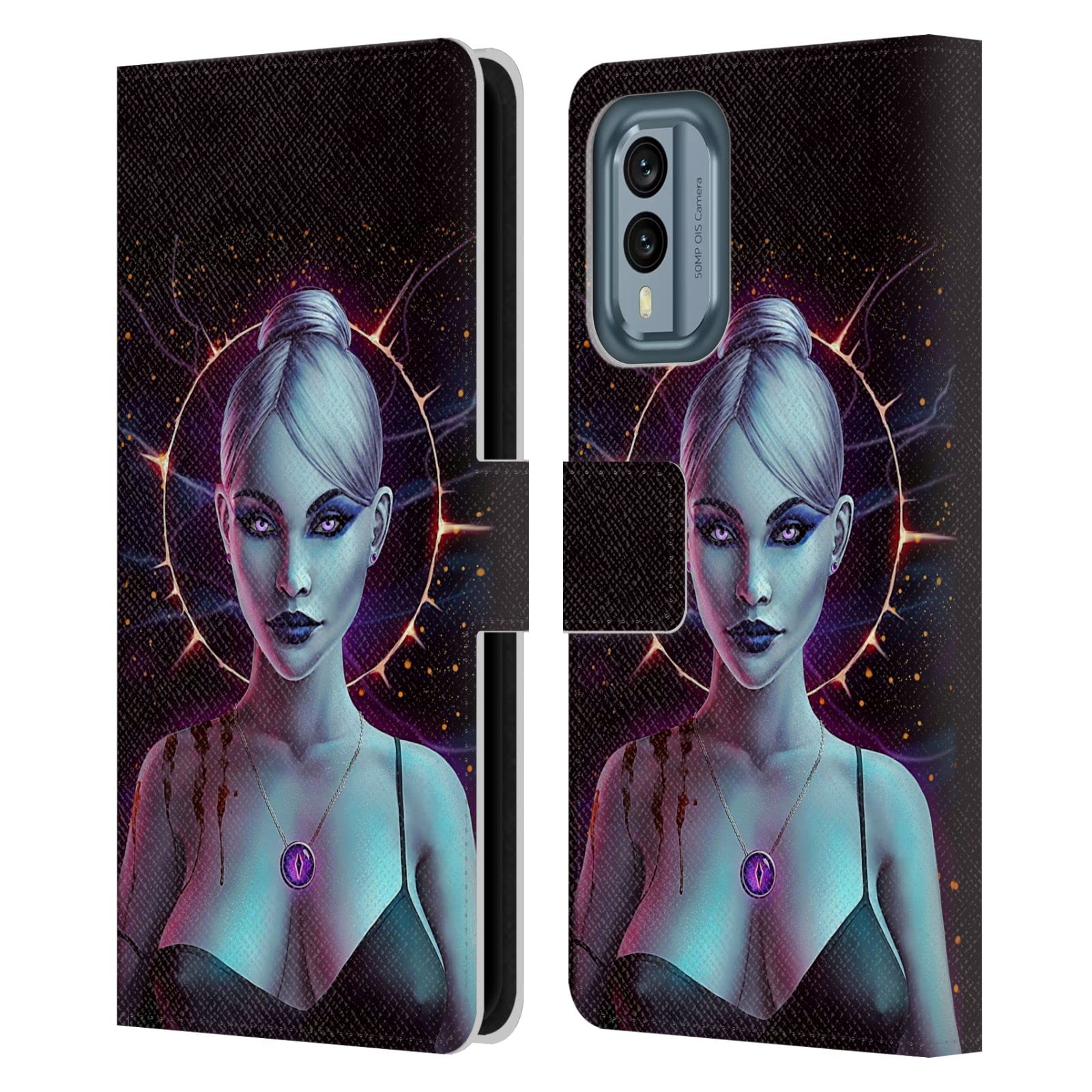 Head Case Designs Officially Licensed Christos Karapanos Oblivion Mythical Art Leather Book Wallet Case Cover Compatible With Nokia X30