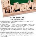 Shut The Box, jeu de dés en bois pour 2-4 joueurs, jeu de société en bois à 4 côtés avec 10 dés pour adultes, version classique de table