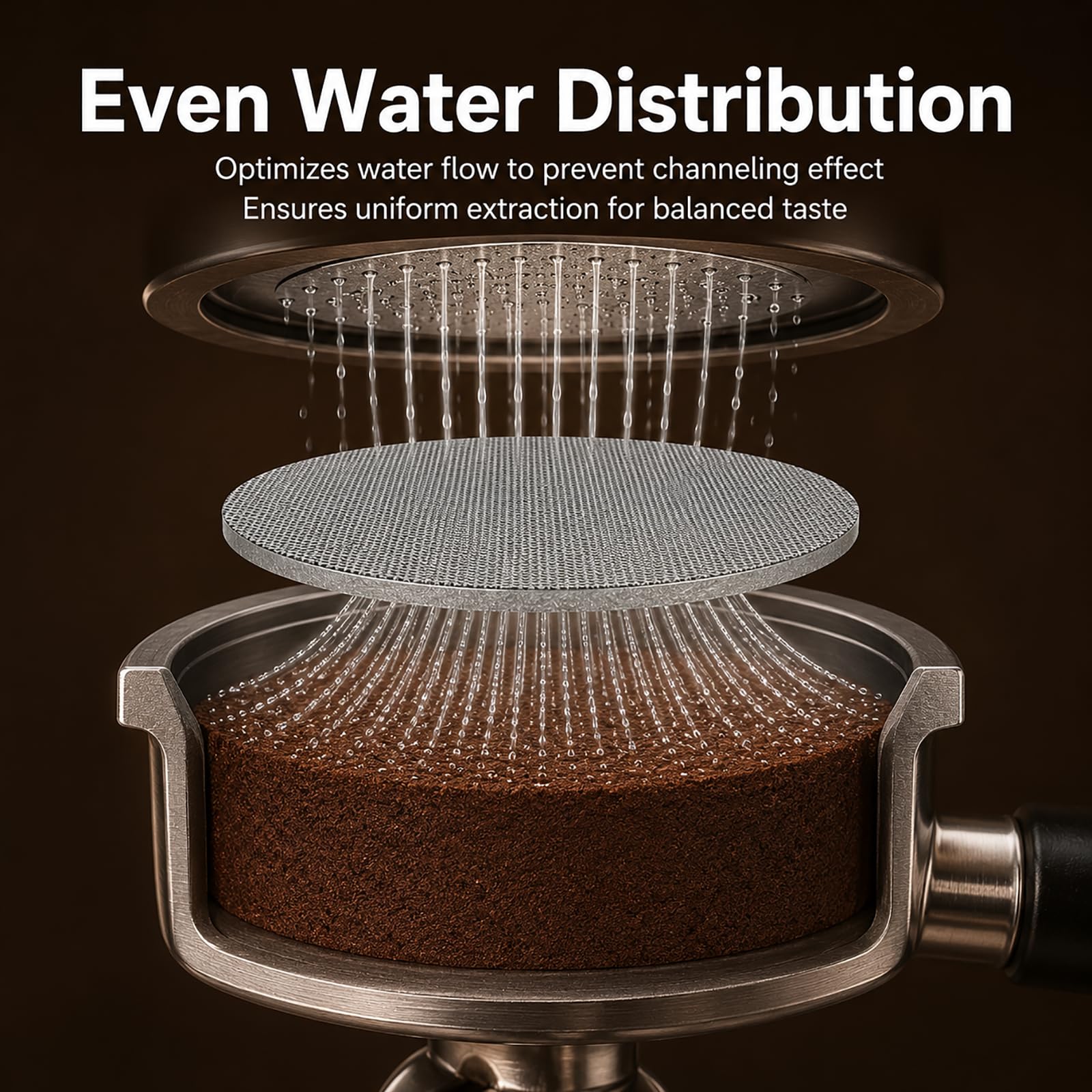 2 Stück Puck Screen 58,5 mm, Puck Sieb, Gesintertes Kaffeesieb 150 μm aus Edelstahl 316, 1,7 mm Wiederverwendbarer Siebträger Filter für Gleichmäßige Extraktion und Saubere Brühgruppe