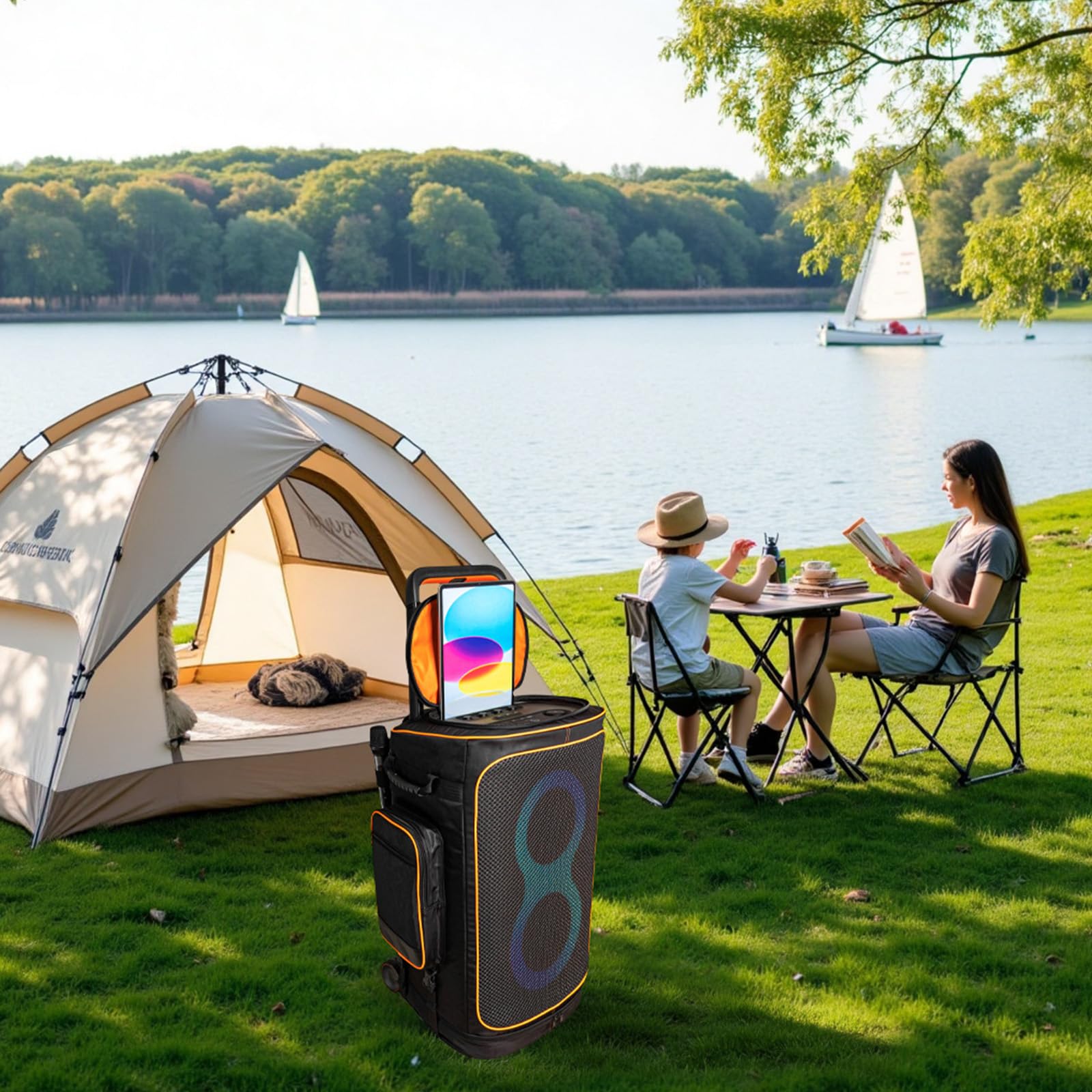 Tasche für JBL PartyBox 520 - Tragbare Aufbewahrung Schutzhülle für PartyBox 520 Lautsprecher & Zubehör, strapazierfähige Reisetasche für DJs, Partys im Freien und