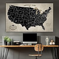 Vista 14 de HolyCowCanvas Personalized Canvas Baseball Stadium Map Tracker with Push Pins, Parks Bucket List, Customized Baseball Gift Stadiums Push Pin USA