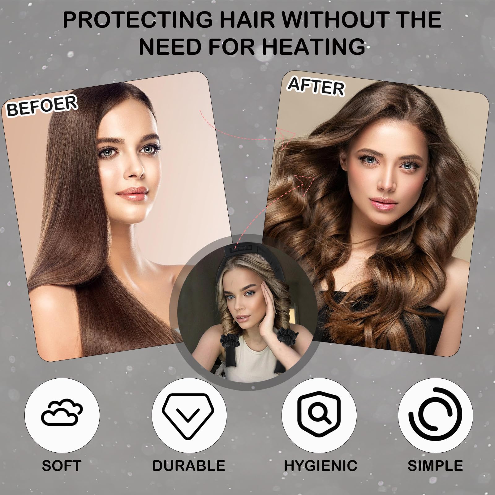 TAIHOBO Heatless Curlers Headband, 4PCS Heatless Curls Set Softer and More Comfortable - Image 3
