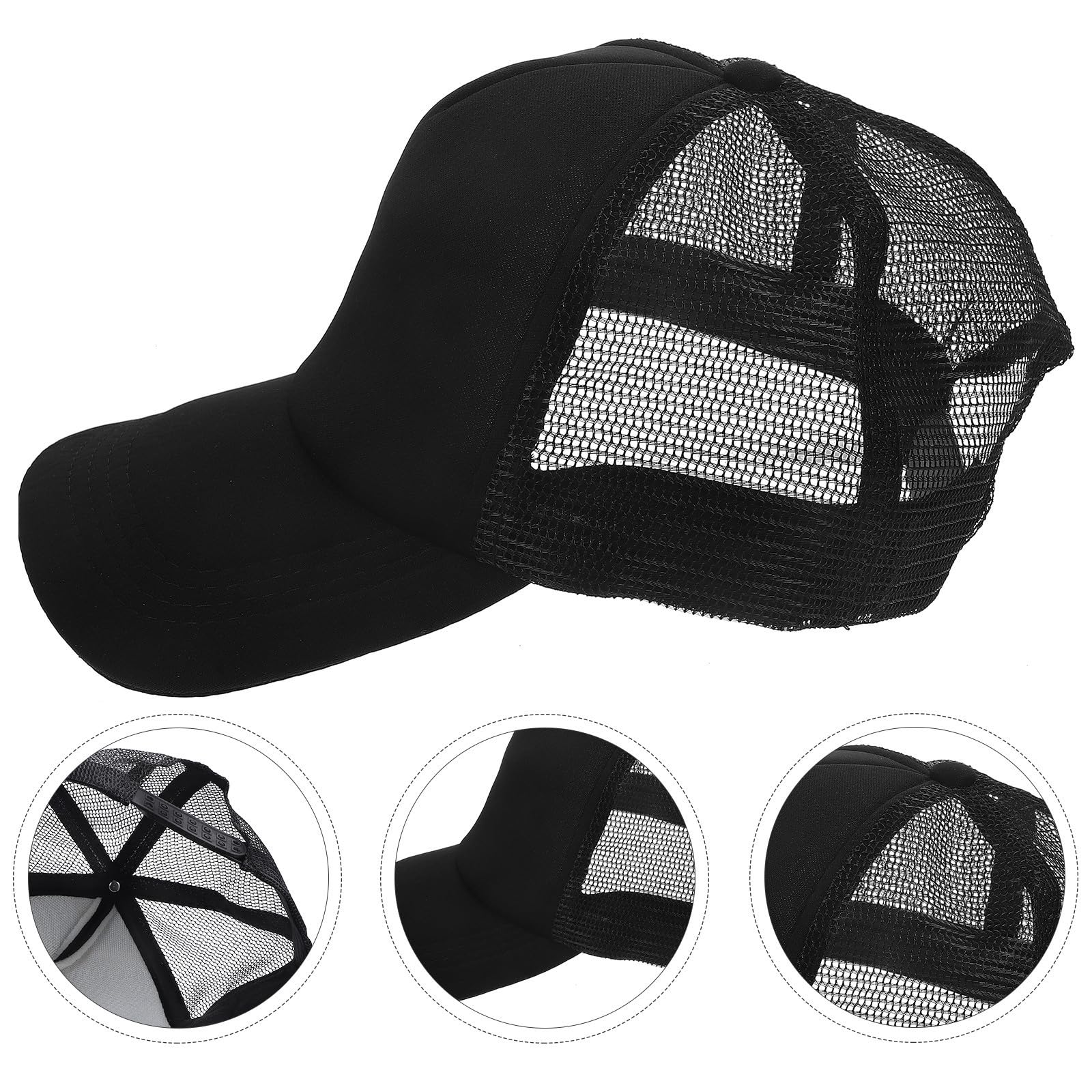 Cappello da Baseball in Rete Bianco per Uomo, Facile da Pulire, in Poliestere, per attività all Aperto e Escursionismo, Design Traspirante e Comodo da Indossare