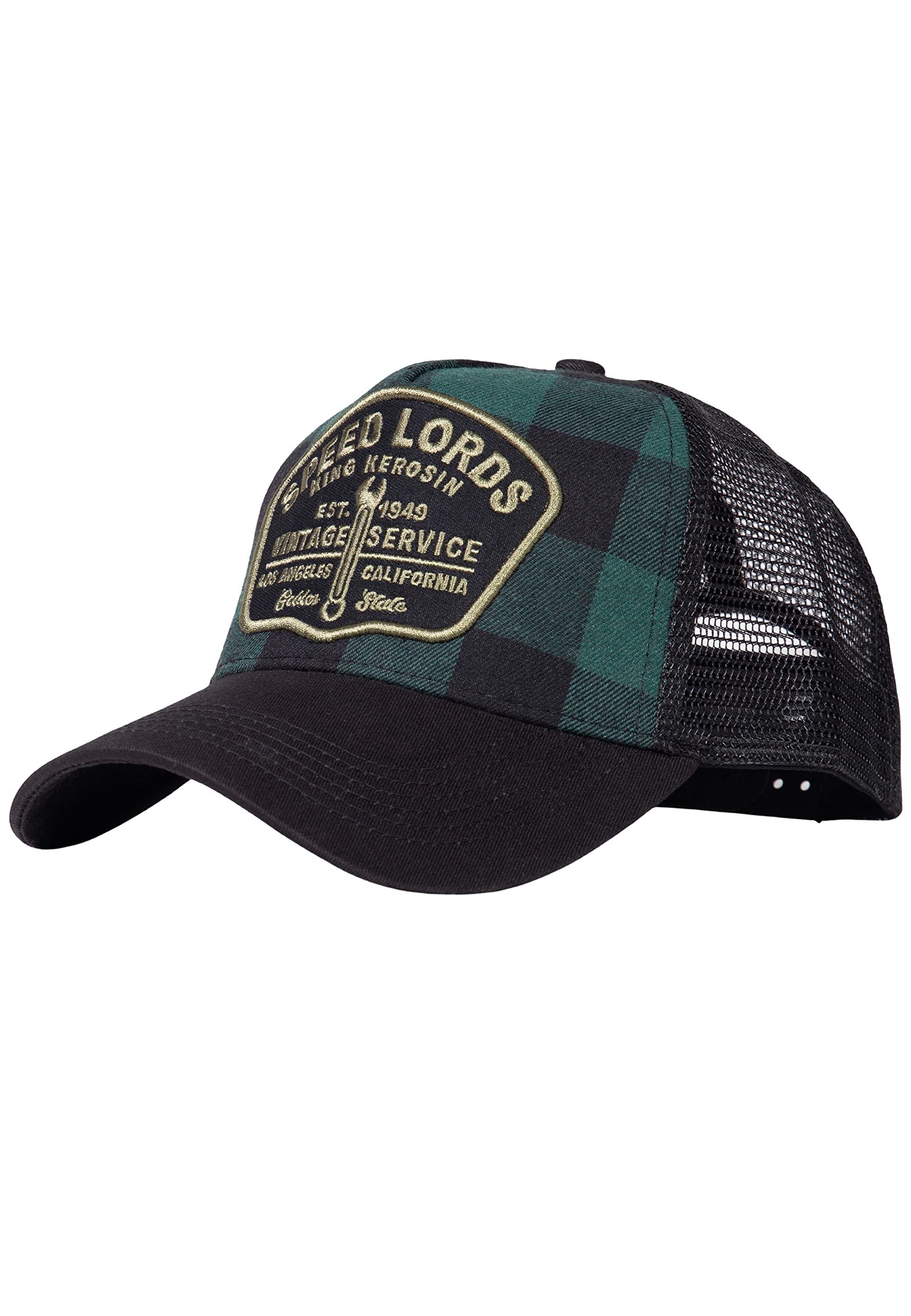 King Kerosin Speed Lords Unisex Gorra Negro-Verde 60% algodón, 40% poliéster