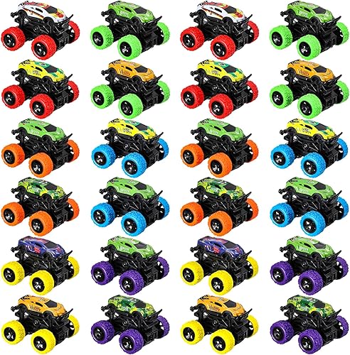 Hungdao Paquete de 24 camiones de juguete a granel para niñas y niños, mini camión de tracción de juguete Push and Go con motor de fricción a granel disponible en Yaxa Venezuela