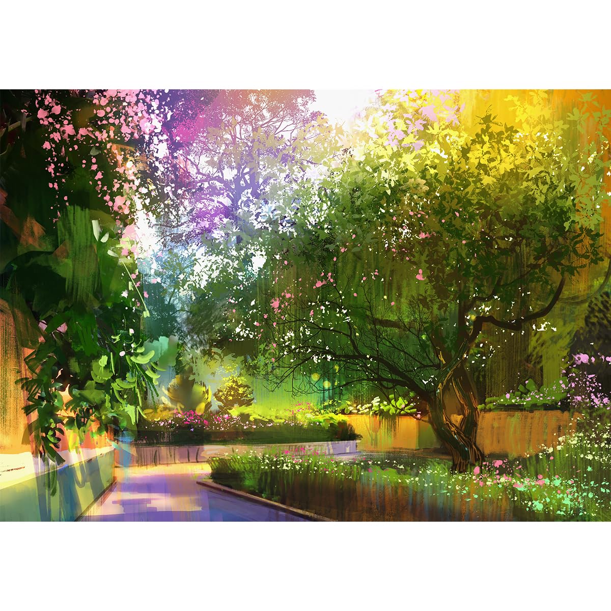 MISITU Mini Jigsaw Puzzle 1000 Pieces for Adults and Children, Garden