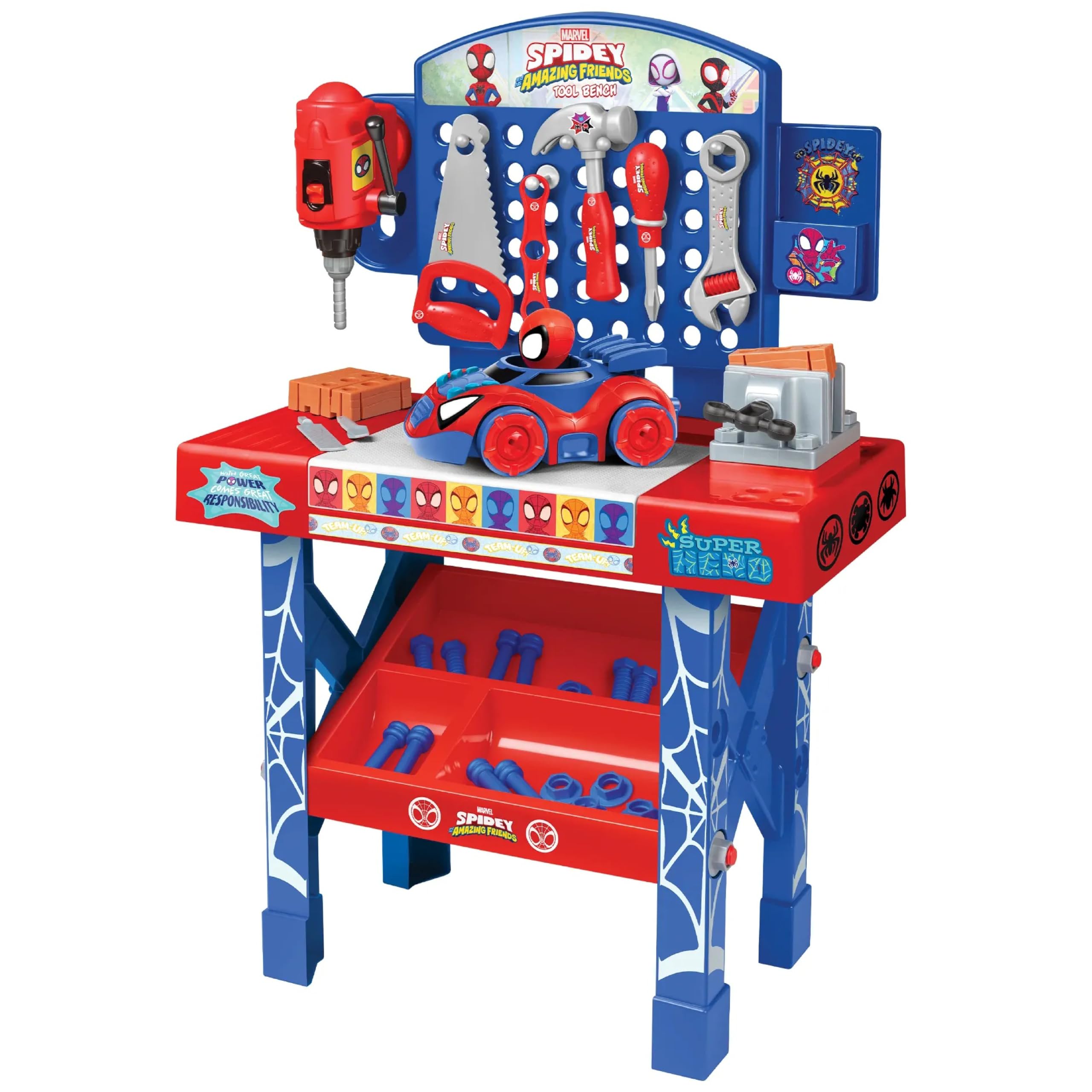 Amazon.com: Marvel Spidey & His Amazing Friends 55-Piece Tool