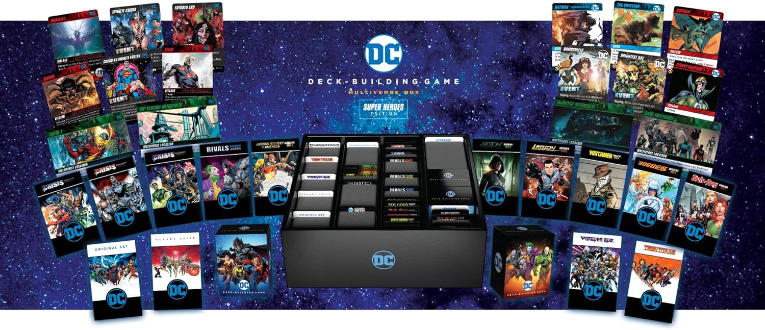 Cryptozoic Super Heroes Edition DC Comics Deckbuilding Game, Multiverse Box