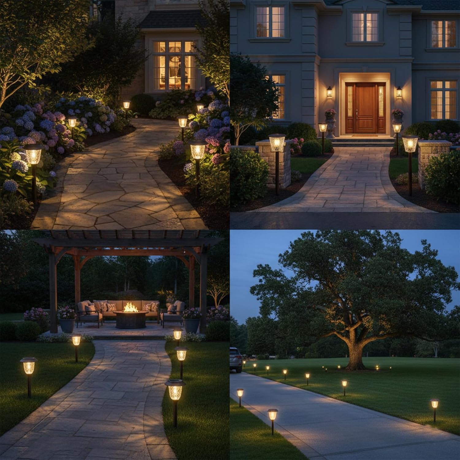 XMCOSY+ Solar Pathway Lights Outdoor, Glass & Stainless Steel Garden Lights with 2 Lighting Modes (10/25 LM), IP65 Waterproof, Warm White for Yard, Walkway, Driveway, Patio & Path (6 Pack) - Image 8