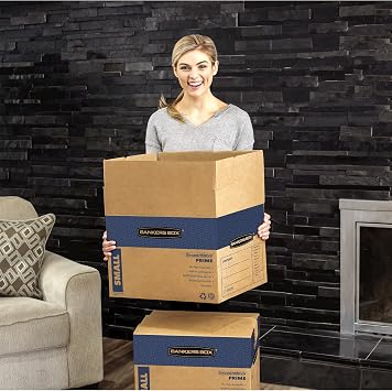Bankers Box 10-Pack Small Prime HD Moving Boxes with Reinforced Handles