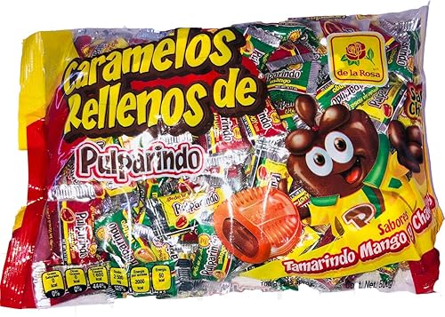 Pulparindo Carmelos Con Relleno Chamoy Mango Tamarindo con Puntos Pulparina GRATIS (4 Sabores)