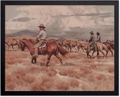 Miniatura 46 de Poster Master Póster vintage de paisaje – Póster de vaquero – Arte del Oeste – Diseño de pared del salvaje oeste – Regalo para hombres y mujeres –