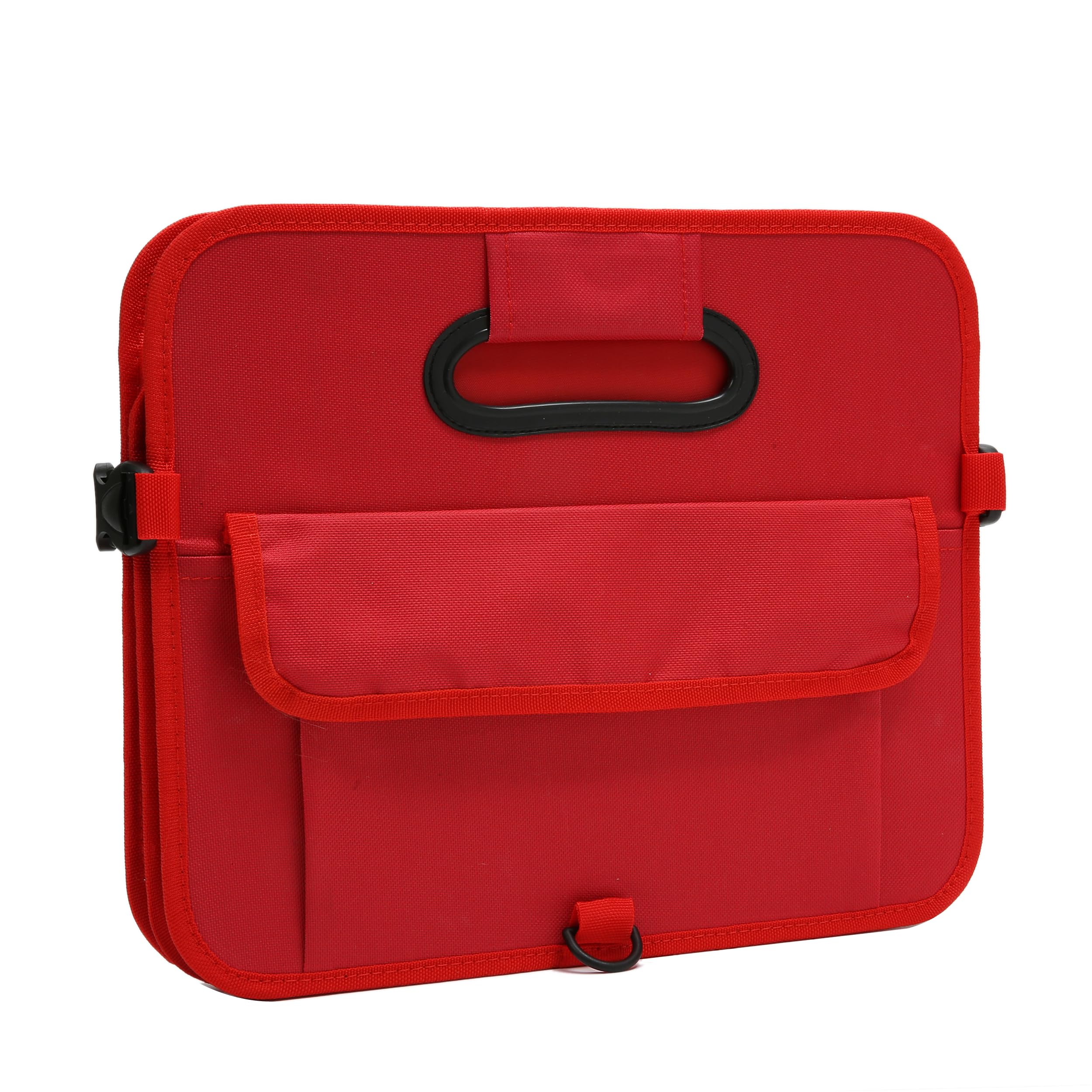 Car Trunk Organizer Car Storage Organizer Collapsible Multi Compartment Car Organizer Adjustable Straps Car Organizer for SUV(Red)