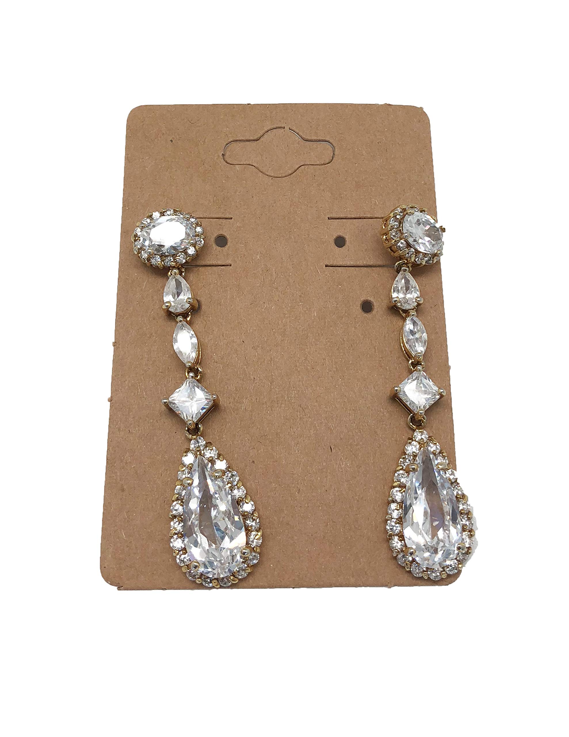 The Display Guys Various Hanging Earring Display Cards, Jewelry Display Pack of 100 pcs (2"x3" Inch, Kraft)