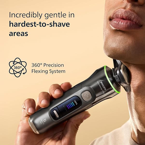 Philips Shaver i9000 Prestige Ultra, Wet & Dry Electric Shaver, Dark Slate, with Skin IQ Pro Technology, Triple Lift & Cut System, 360 NanoTech Precision Blades, 5 Shaving Modes, Model XP9402/46 - 4