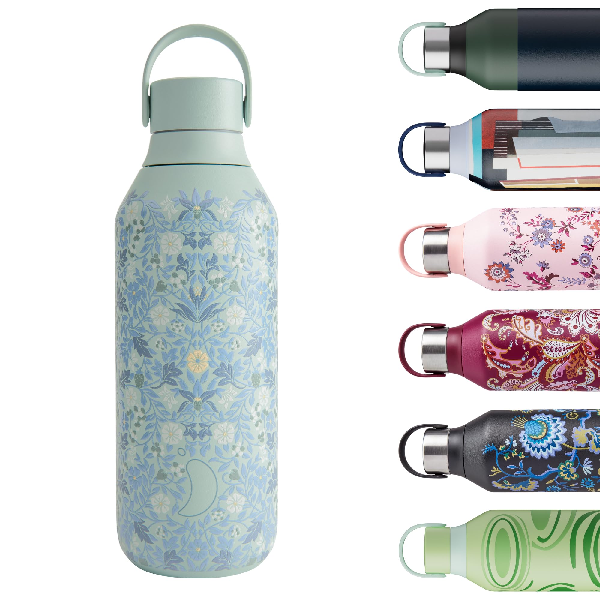 Chilly'sSeries 2 Water Bottle - Vacuum Insulated Stainless Steel Water Bottle with Soft Collar & Carry Loop, Thermal Flask For Hot & Cold Drinks - Leak Proof, No Sweat