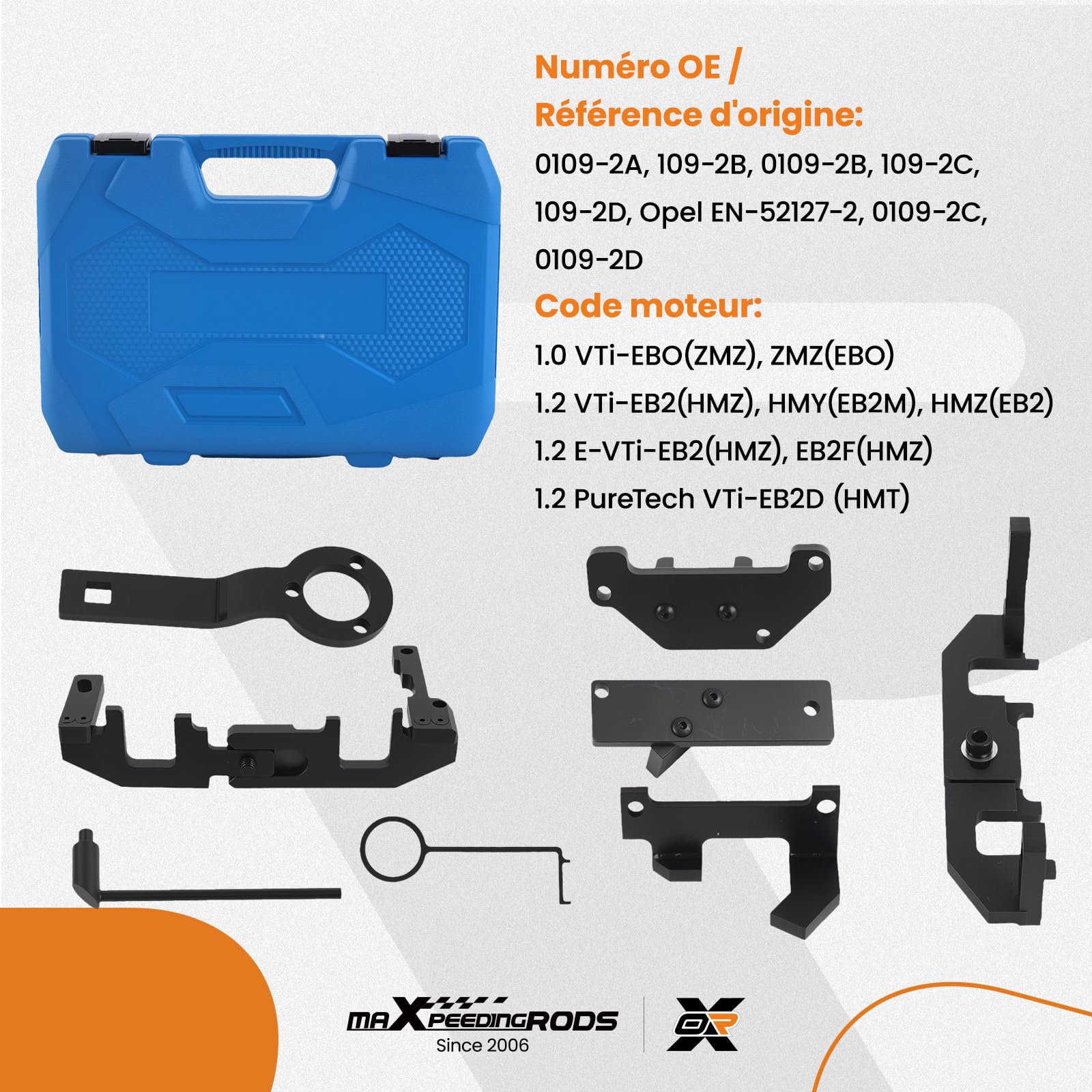 maXpeedingrods Set di attrezzi di regolazione del motore per Peugeot 208 2008, per citroen C3 1.0 1.2VTI, 0109-2A, 0109-2B