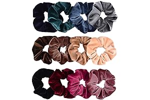 12 Scrunchies in Silky Smooth Velvet