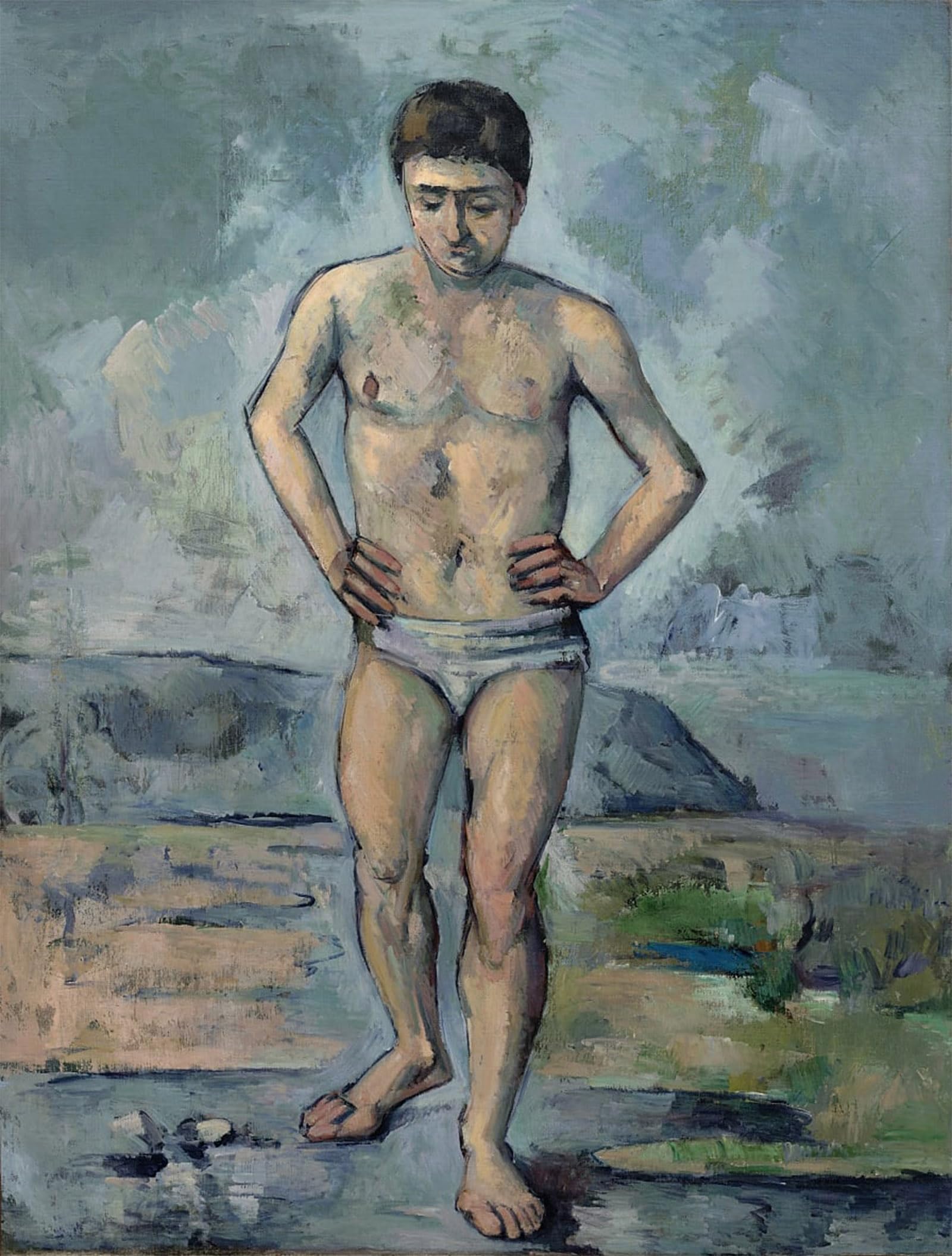 Cuadro de Cézanne Le Grand Baigneur para decorar tu dormitorio con arte clásico 5