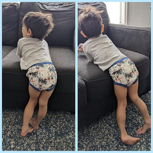 FLYISH DIRECT Culotte Apprentissage Propreté Garcon 100% Coton, Culotte d'apprentissage Lavable, Culotte d Apprentissage Enfant 3 ans, Lot de 6, Bleu frais - 4
