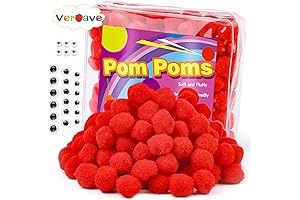 Veroave Large Red Pom Pom Balls