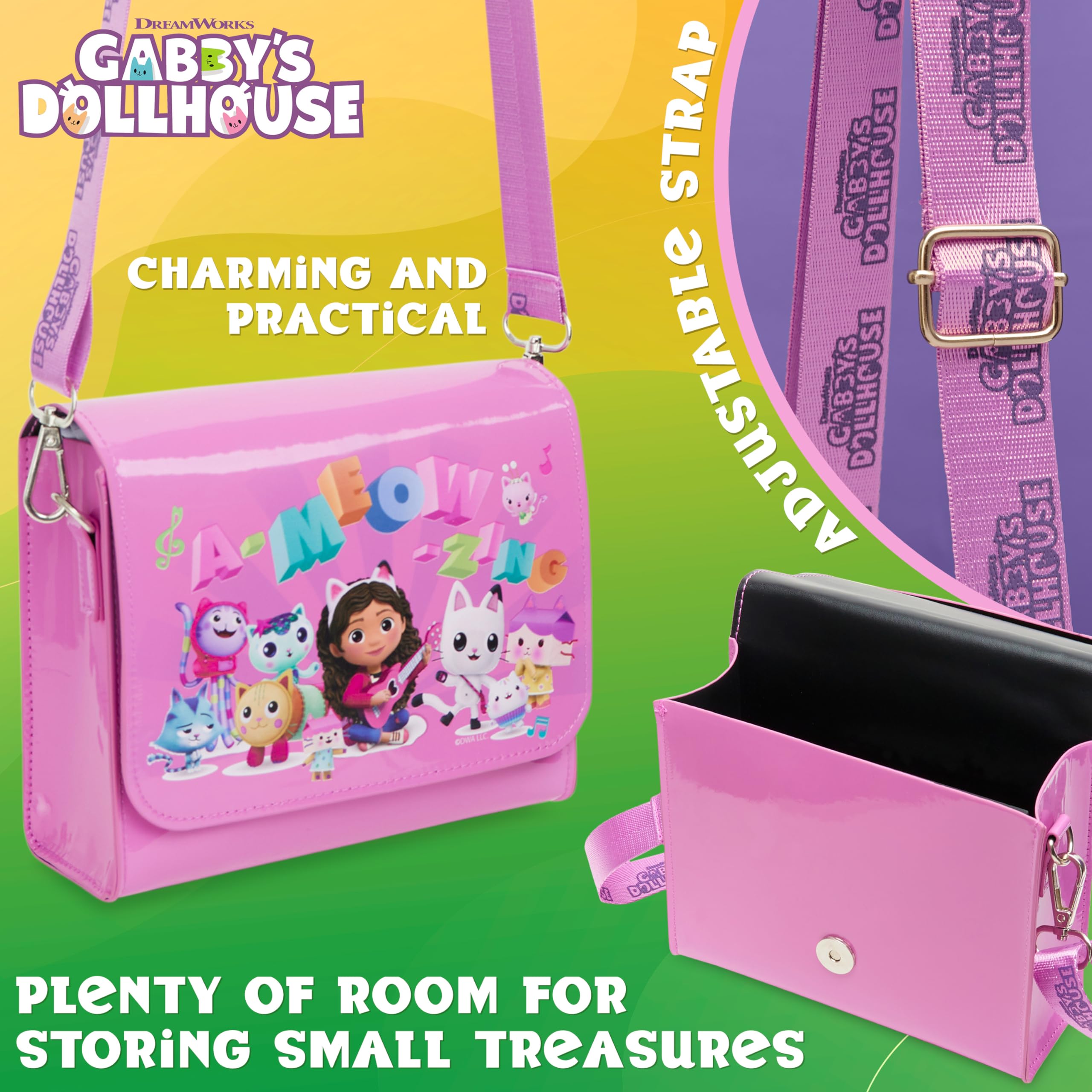 Gabby's Dollhouse Borsetta Bambina - Carina Borsa a Tracolla Ragazza Con Tracolla Regolabile, Regali per Ragazze