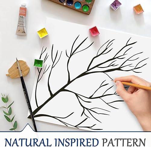 Miniatura 9 de FMFUNCTEX Paneles de cortina semitransparentes con estampado azul y blanco para dormitorio, 63 pulgadas, estampado de ramas de árbol gris en lino