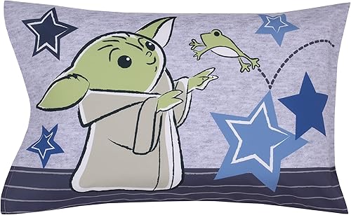Miniatura 6 de NOJO Star Wars The Child Cutest in The Galaxy - Juego de ropa de cama infantil de 4 piezas con diseño de Grogu, Stars, Hover Pod y Sorgan Frog
