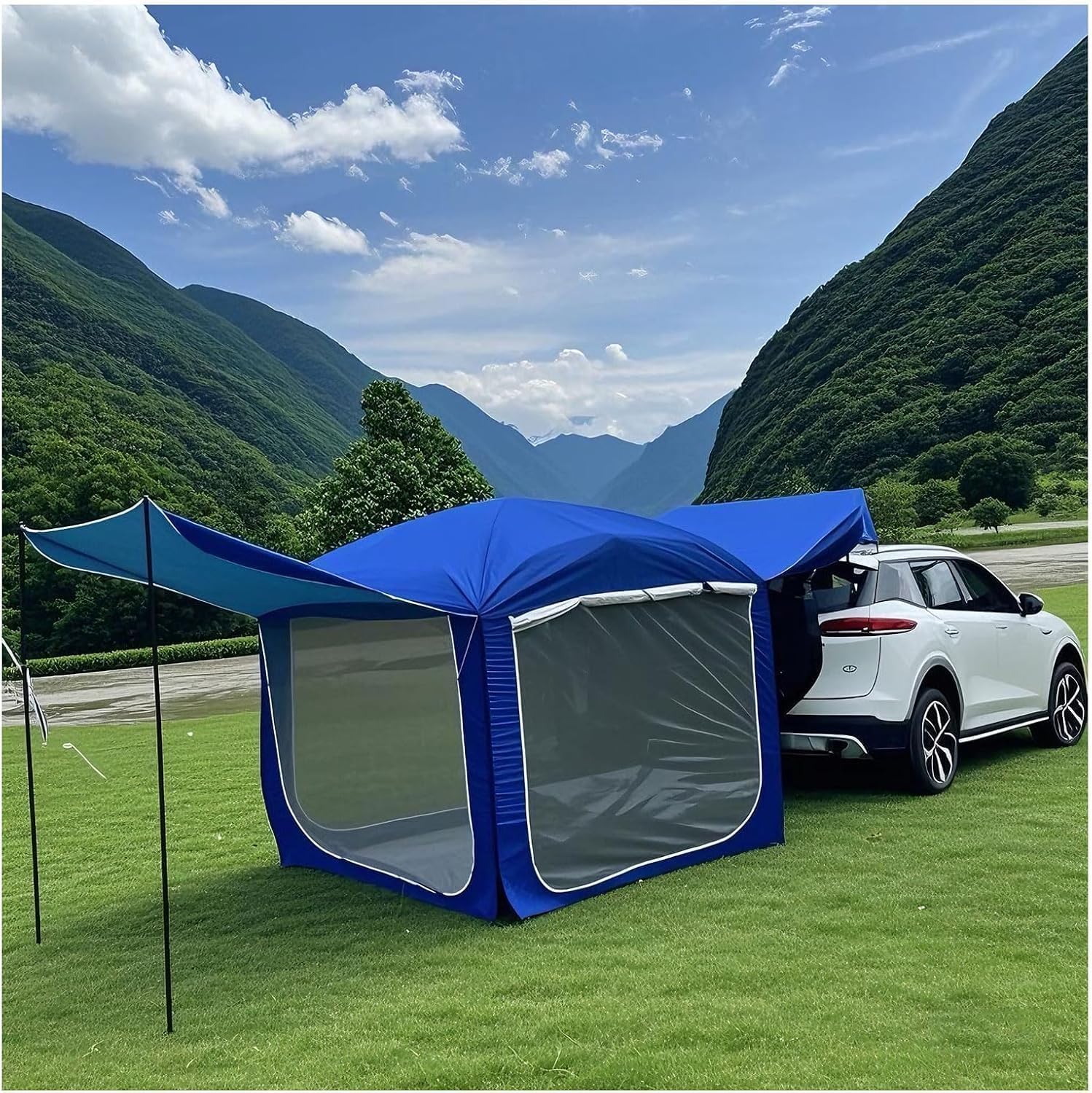 Tienda de Campaña para Coche, Toldo Caravana Coche Furgoneta Camper de Furgoneta, Coche, Camping, SUV, Tienda de Campaña for Maletero, 3-4 Personas, Universal, Impermeable