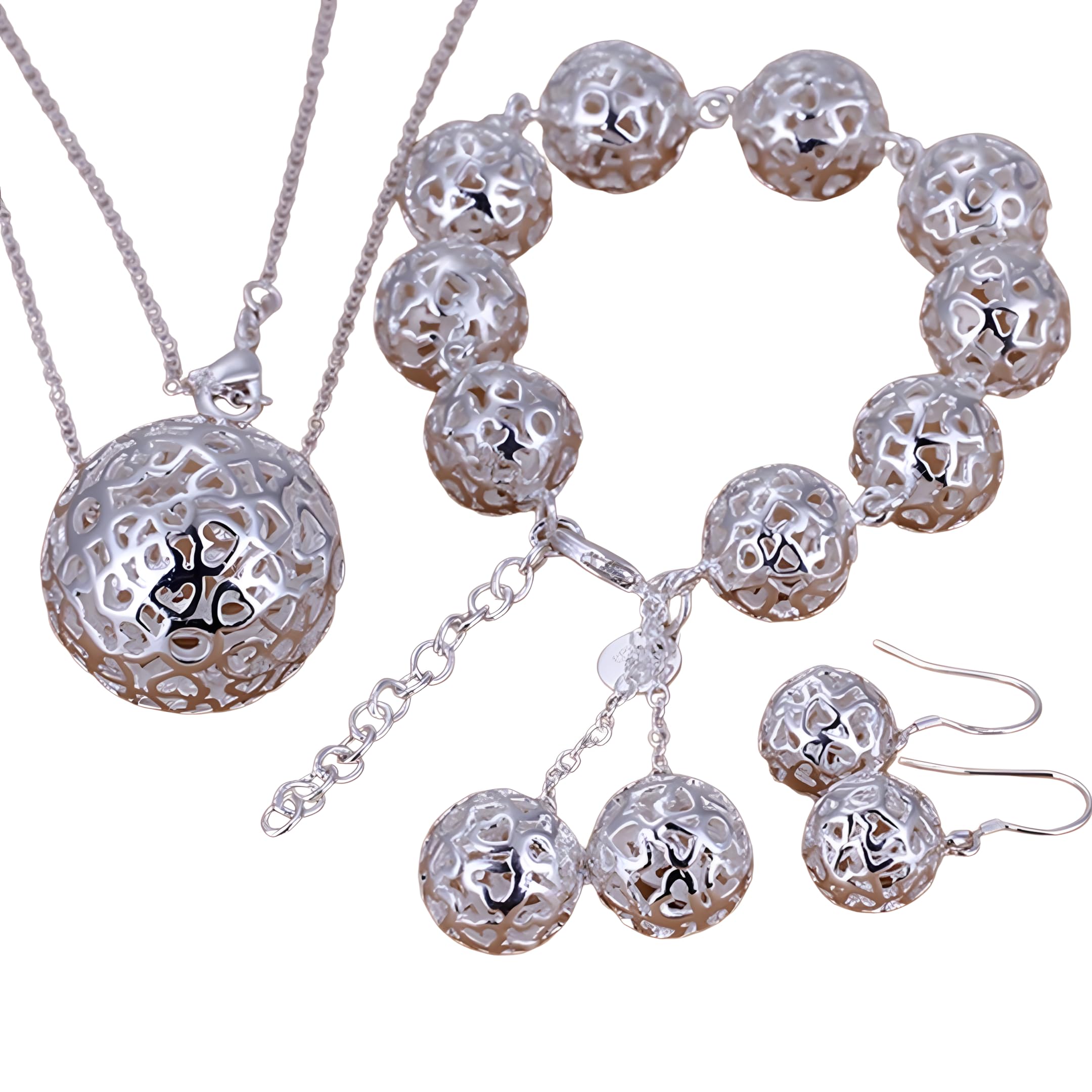 Juego de joyas de filigrana para mujer ideal como regalo de aniversario o cumpleaños 8