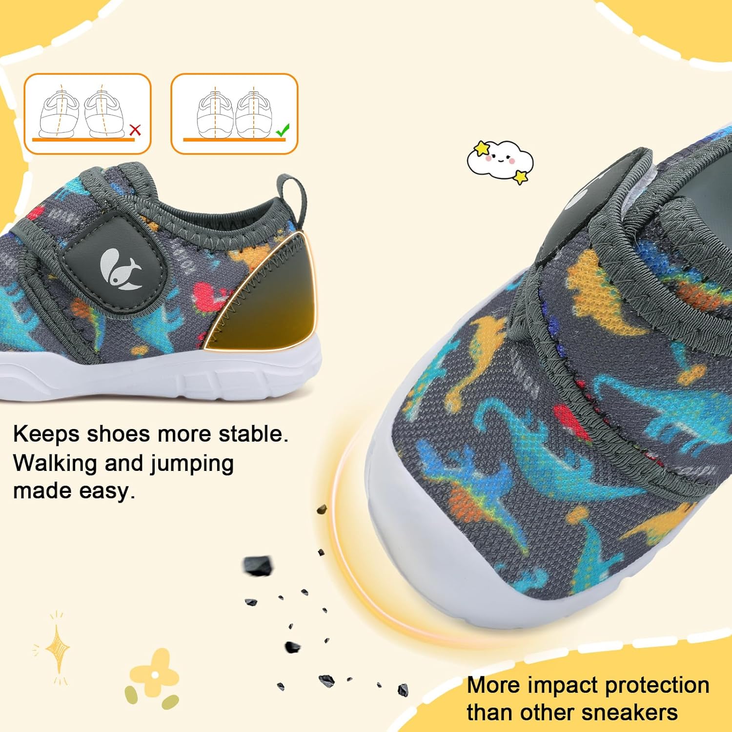 FEETCITY Toddler Shoes Boys Girls Toddler Slip On Sneakers Kids Tennis Shoes Sports Shoes Walking Shoe - Image 4