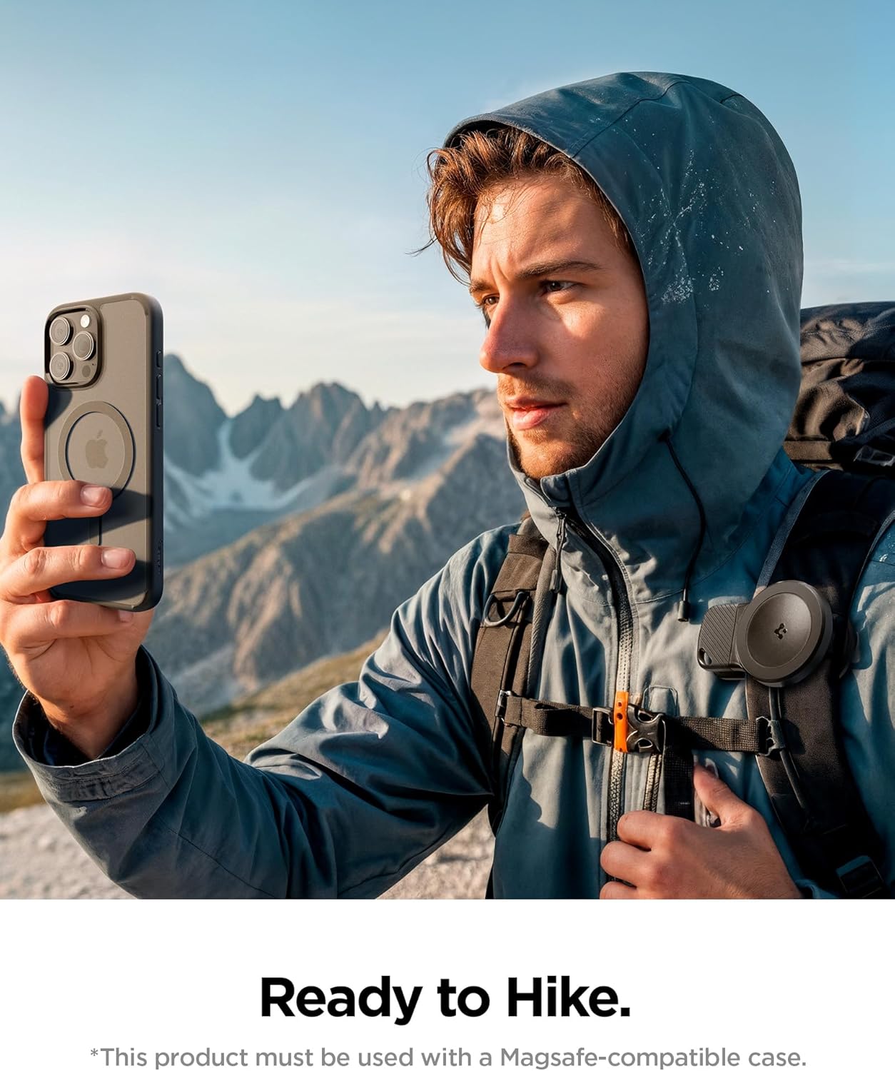 Spigen MagFit Clip Magnetic Phone Holder POV Vlog Filming Secure Mount for Backpack, Belts and Straps Designed for MagSafe - Black - Image 4