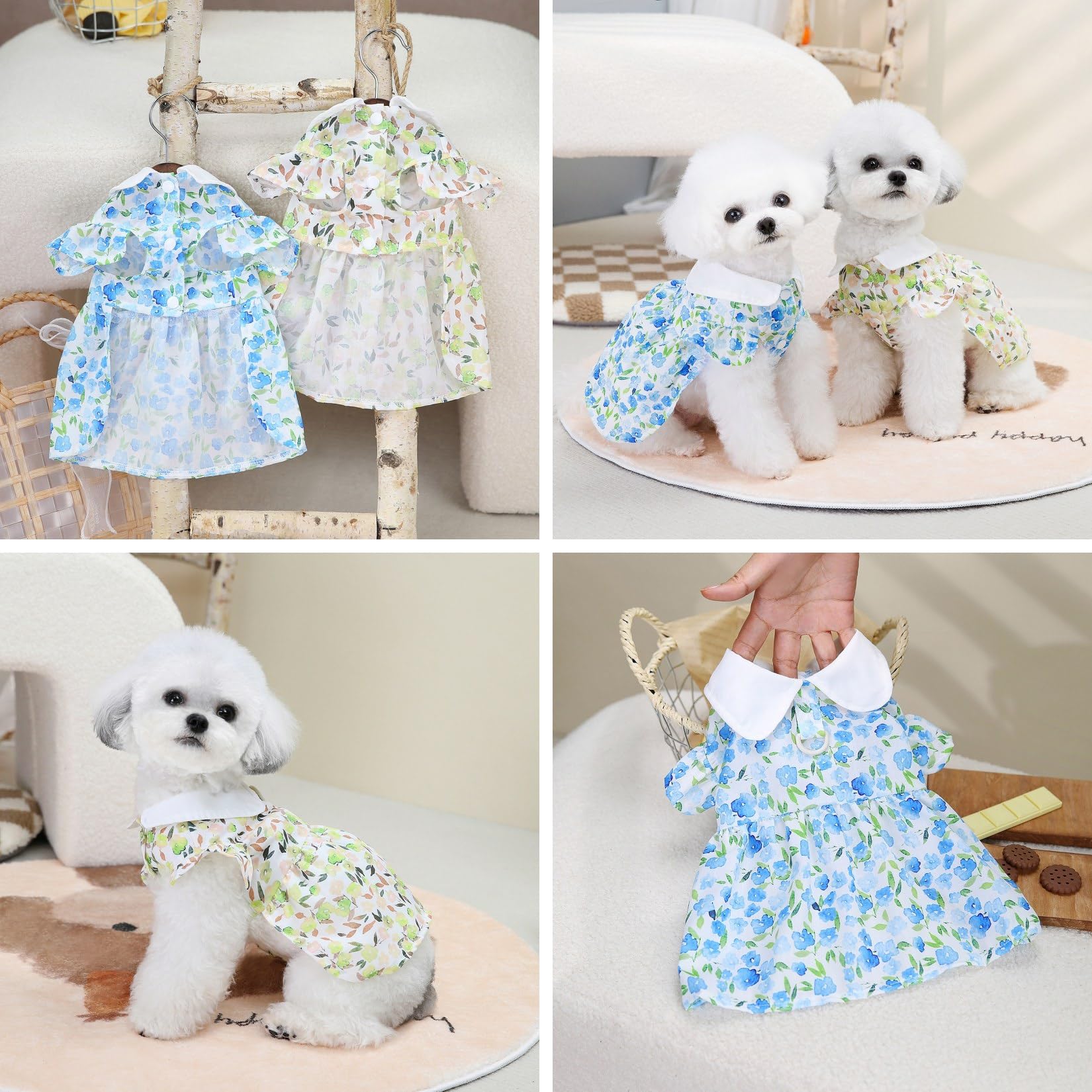 Amazon.co.jp: ペット服 犬服 お姫様 ワンピース 花柄 スカート 春夏服