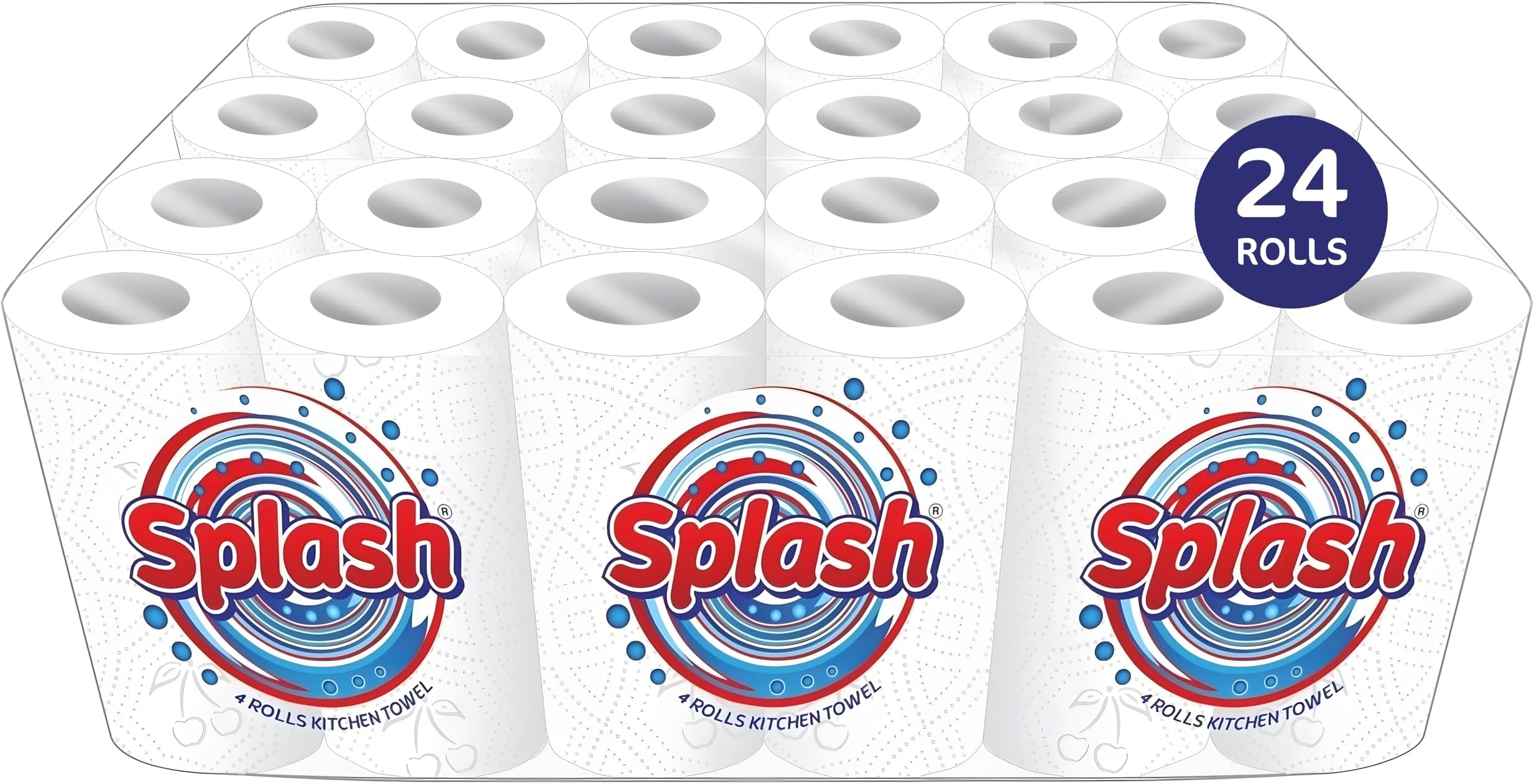 Splash 2-Ply Kitchen Roll 4 pack x 6