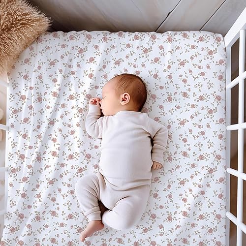 Miniatura 64 de Funda para cambiador de bebé, paquete de 2 unidades para niños, niñas (aeroplanos y nubes de acuarela), sábanas bajeras de primera calidad, funda