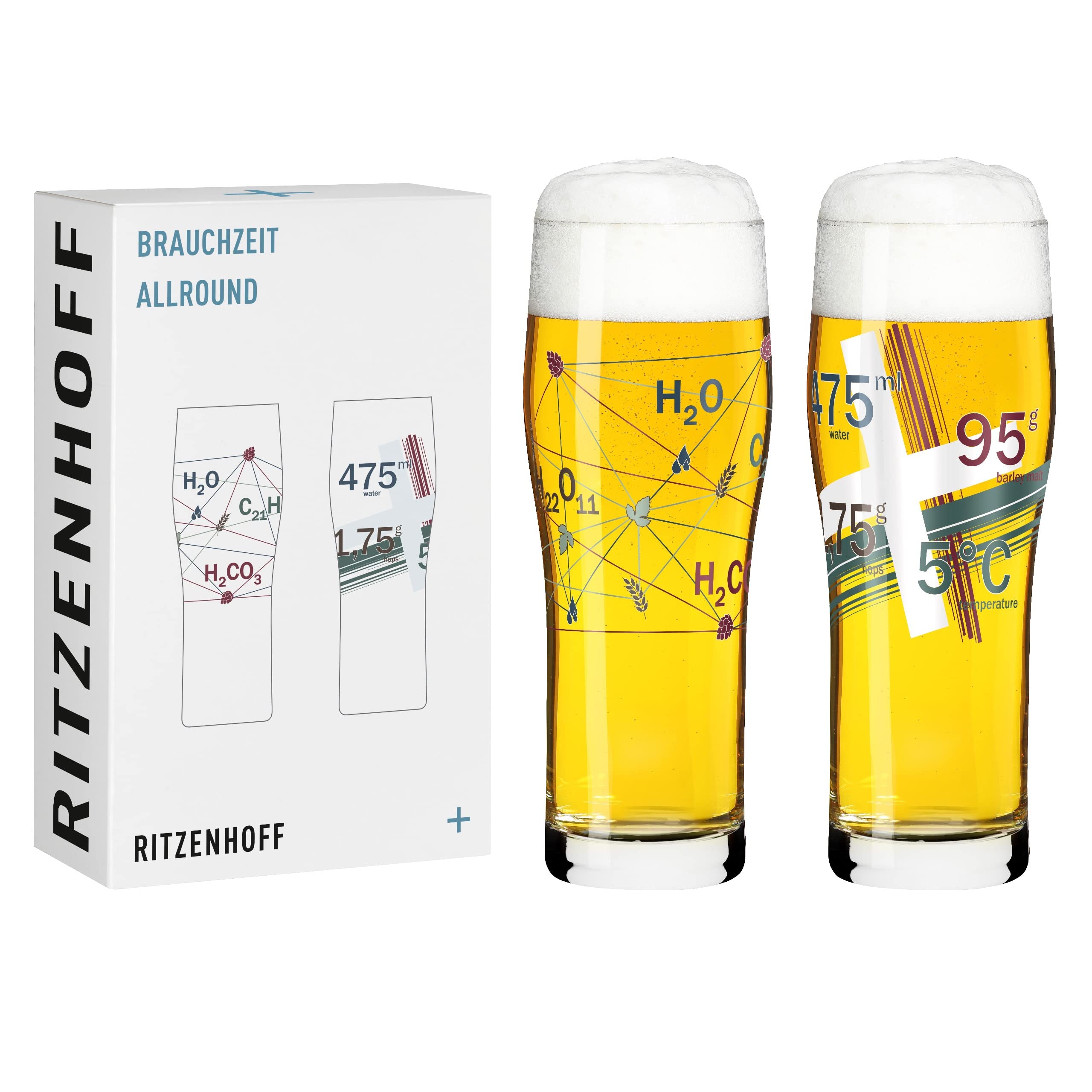 Ritzenhoff 3631002 Fjordlicht: 2 Bicchieri Vino Rosso in Cristallo